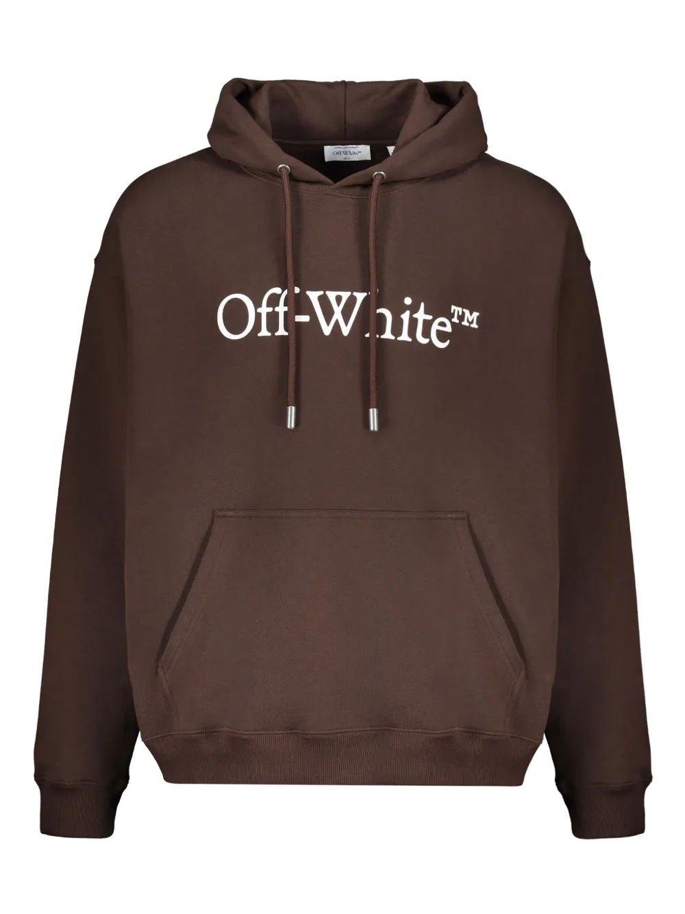 Off-White logo-print hoodie - ブラウン