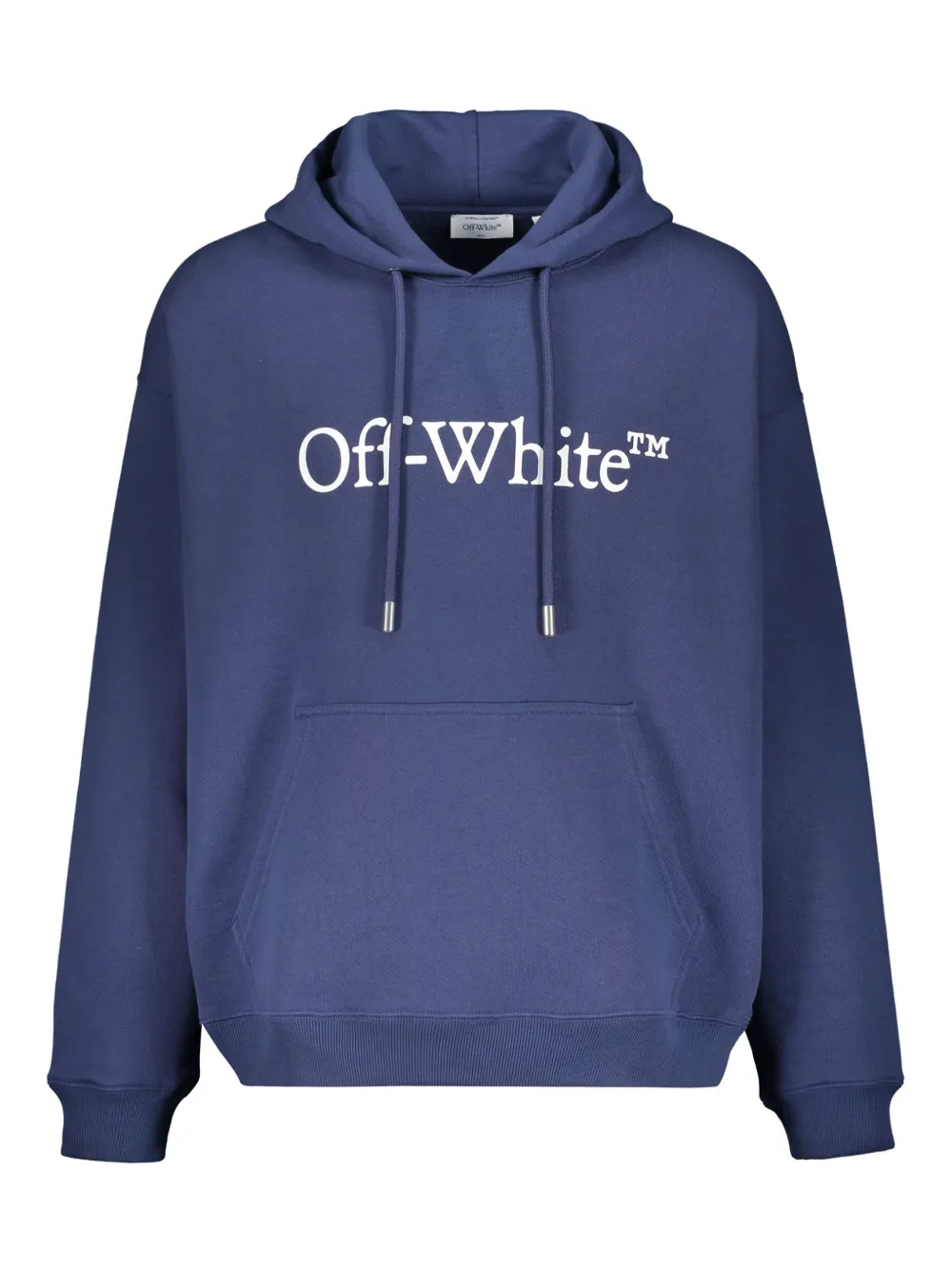 Off-White logo-print hoodie - ブルー