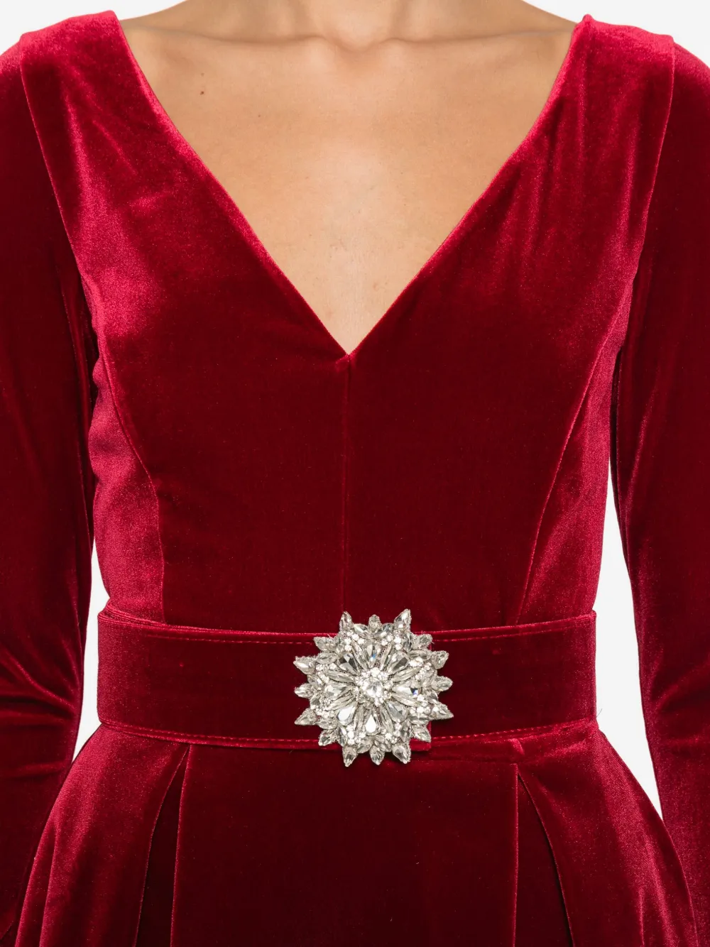 CHIARA BONI La Petite Robe Verfraaide jurk met ceintuur Rood