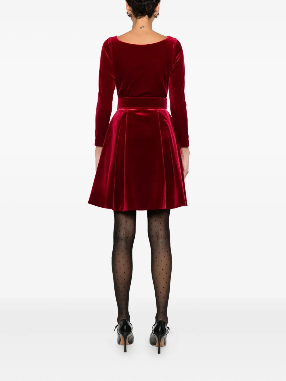 CHIARA BONI La Petite Robe Verfraaide jurk met ceintuur Rood