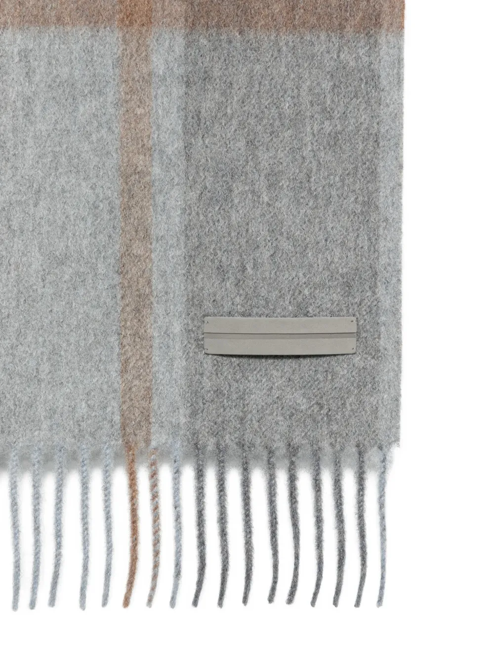 Zegna Sjaal met franje Blauw