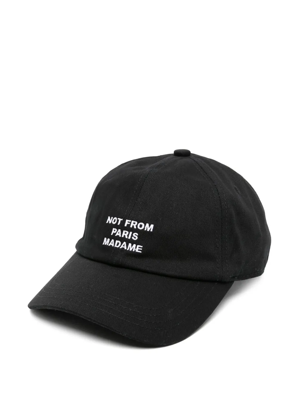 Drôle De Monsieur embroidered panel cap hat - Nero