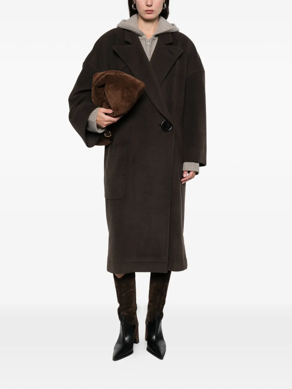 A.N.G.E.L.O. Vintage Cult 1980s jas met knoopsluiting - Bruin