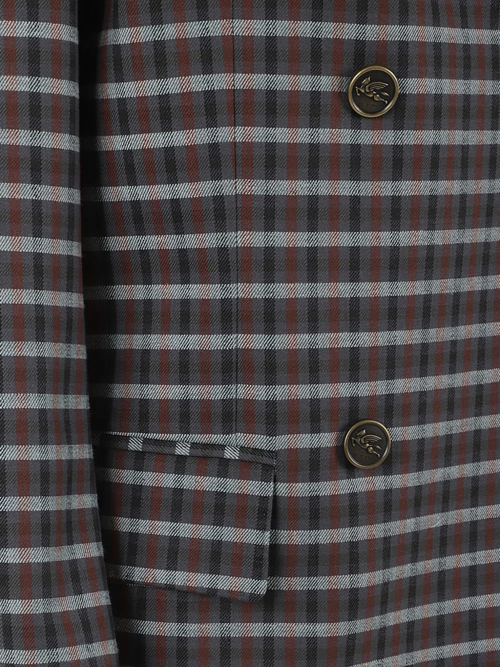 ETRO Geruit jack Grijs