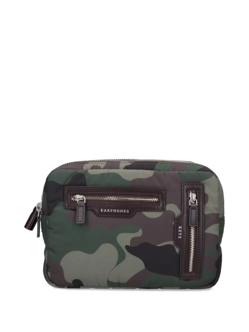 Anya Hindmarch Camouflage Zip Pouch In Green