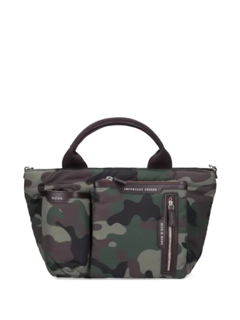 Anya Hindmarch multi pocket camouflage tote bag