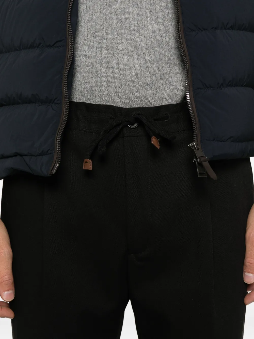 Incotex Broek met trekkoord Zwart