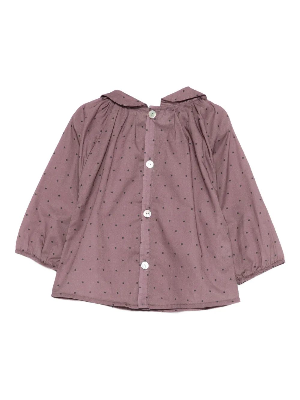 Minimù Top met stippen en kraag - Paars