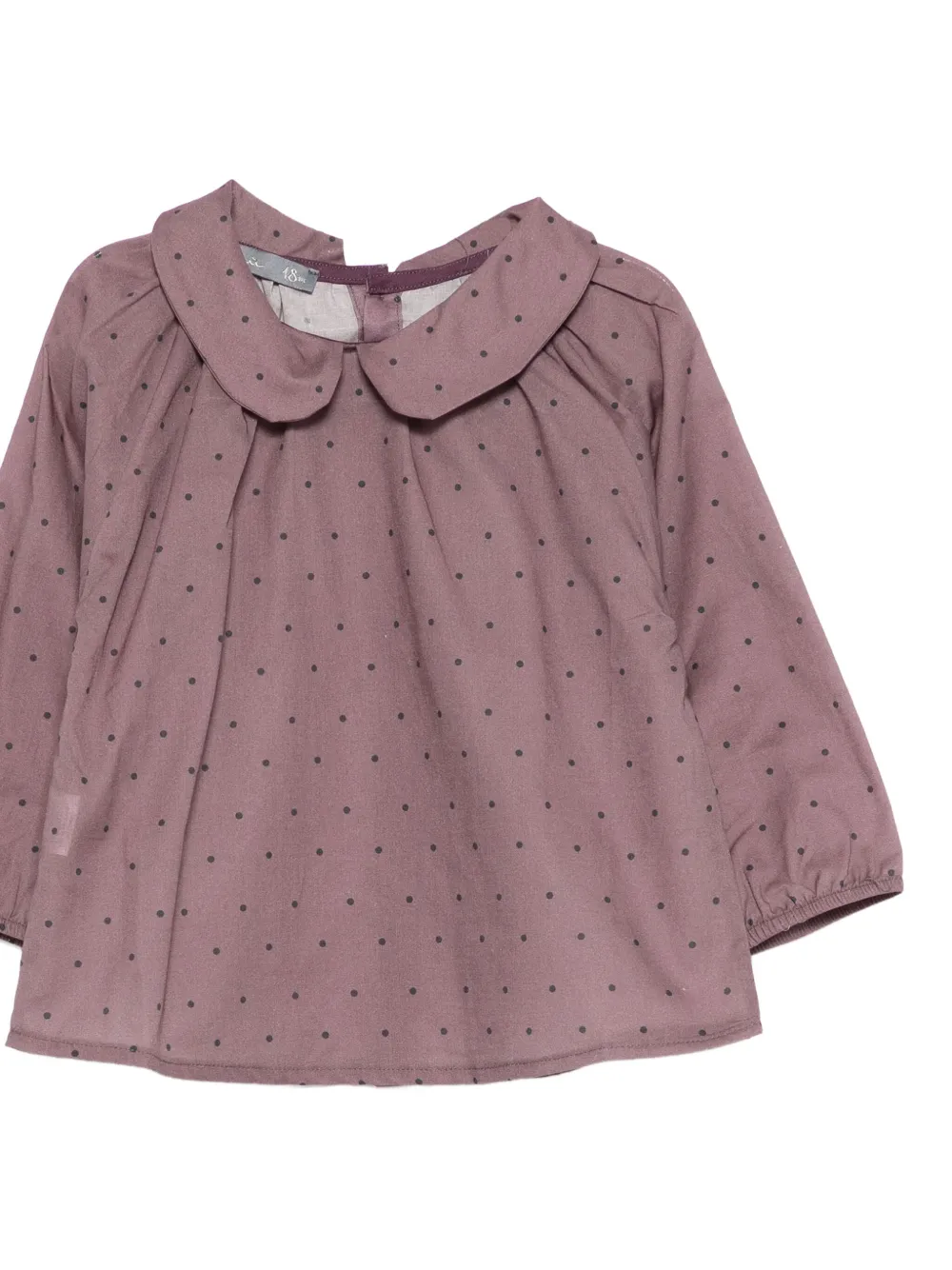 minimù Top met stippen en kraag Paars