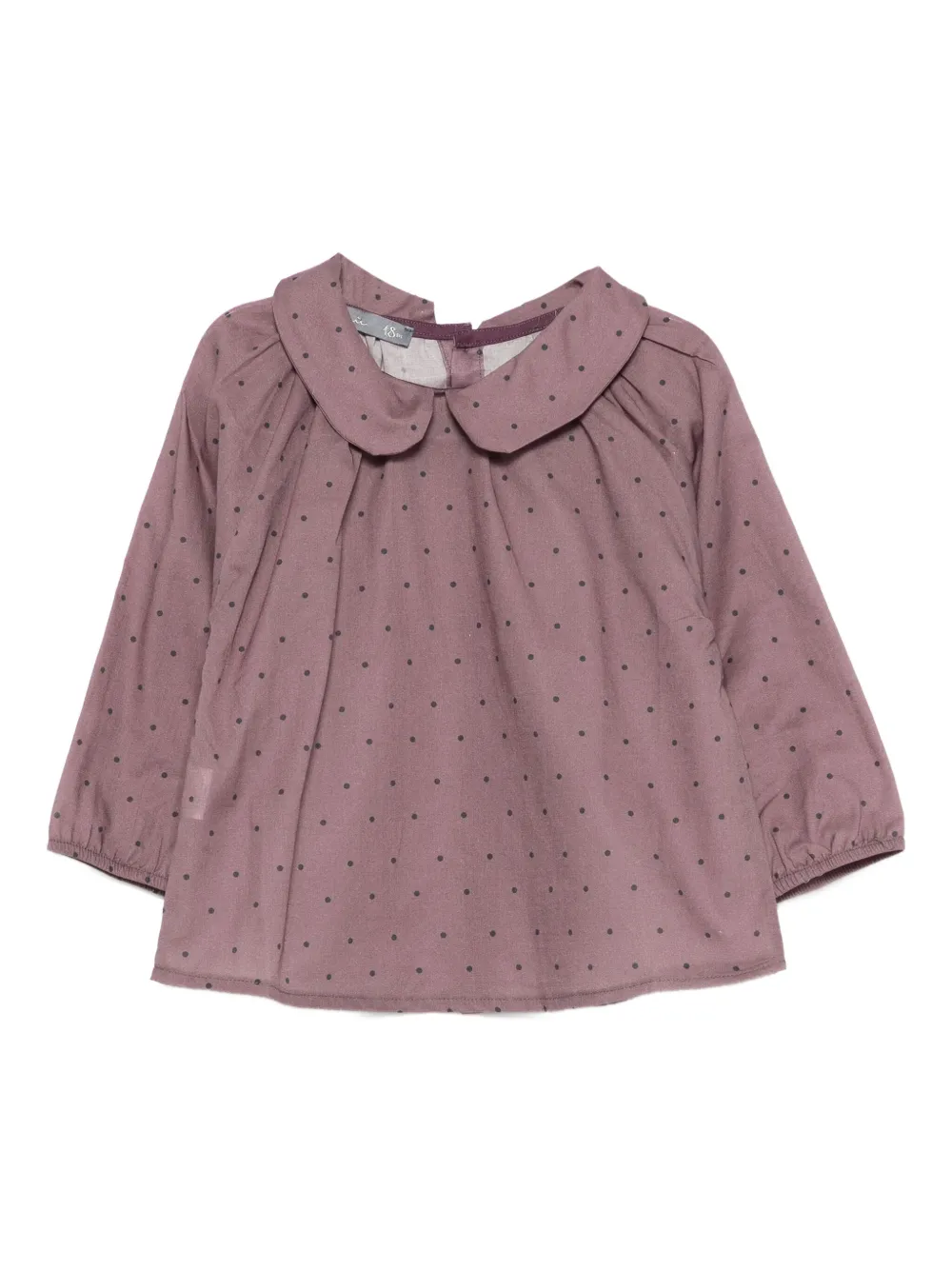 minimù polka-dot collared top - Purple