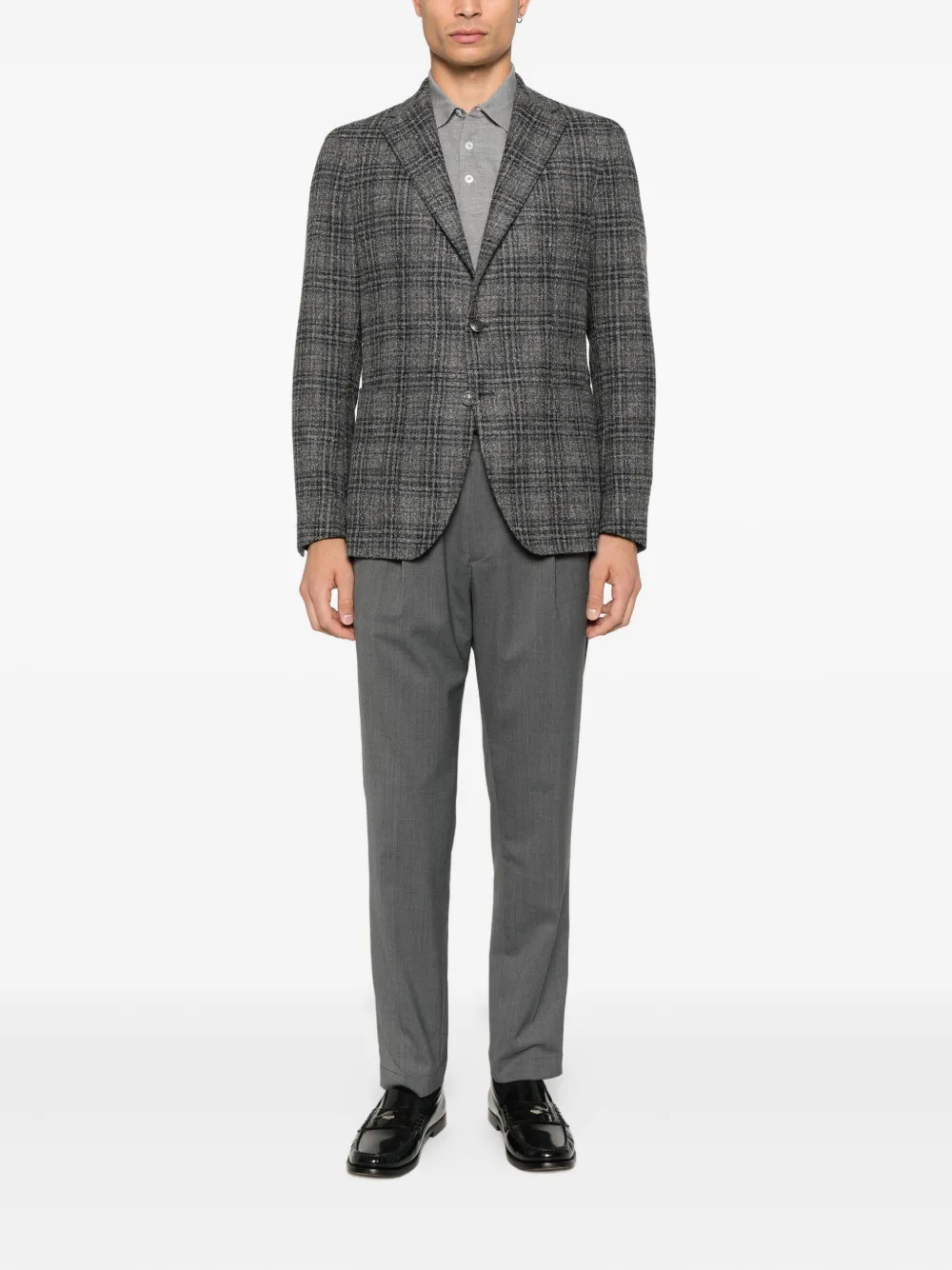 Tagliatore plaid button blazer | Blazers | Image 2