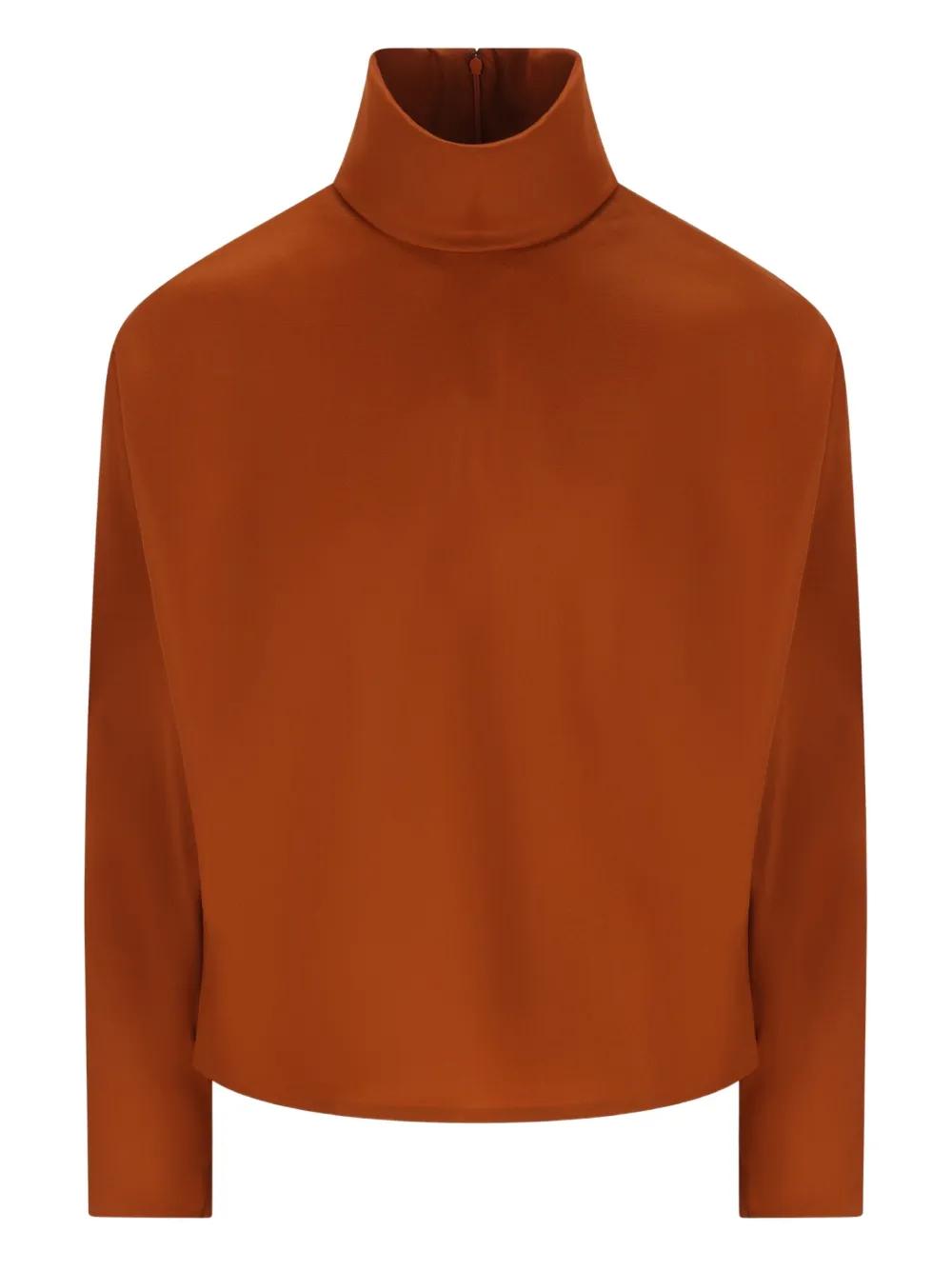 Saint Laurent Structured Shoulder Sweater Sweaters And Cardigans Orange In Brown
