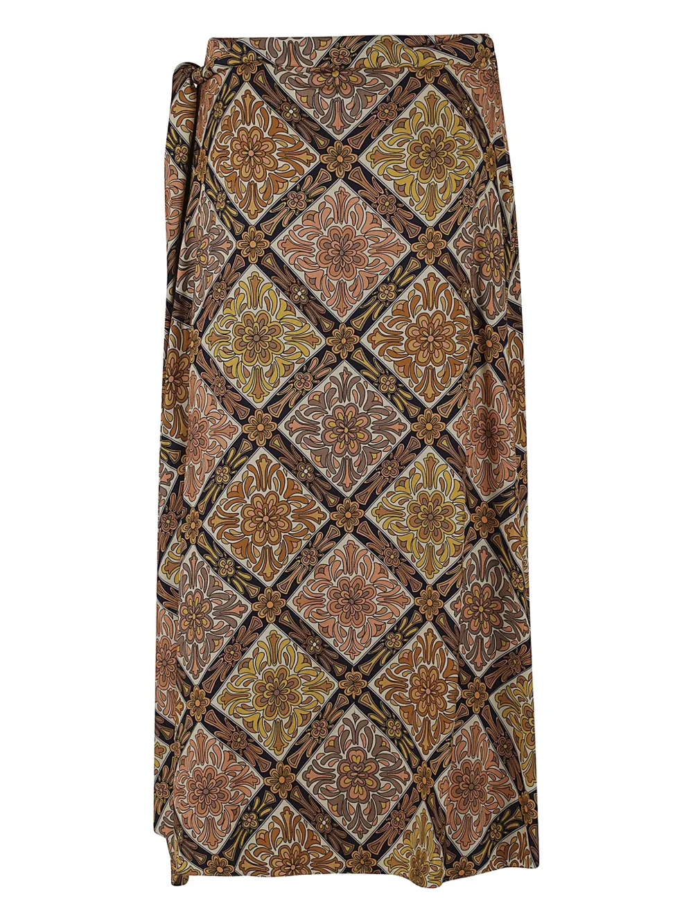 ETRO Midi-jurk met bloemenprint - Bruin