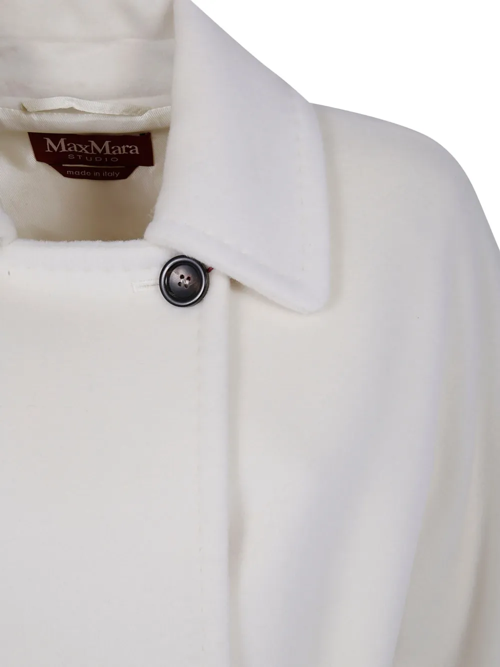 Max Mara Wollen jas met ceintuur Wit