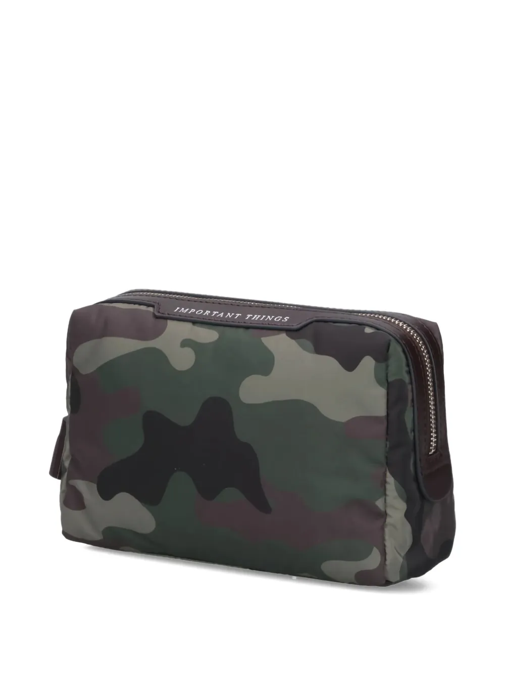Anya Hindmarch Camouflage Zip Clutch Bag In Green