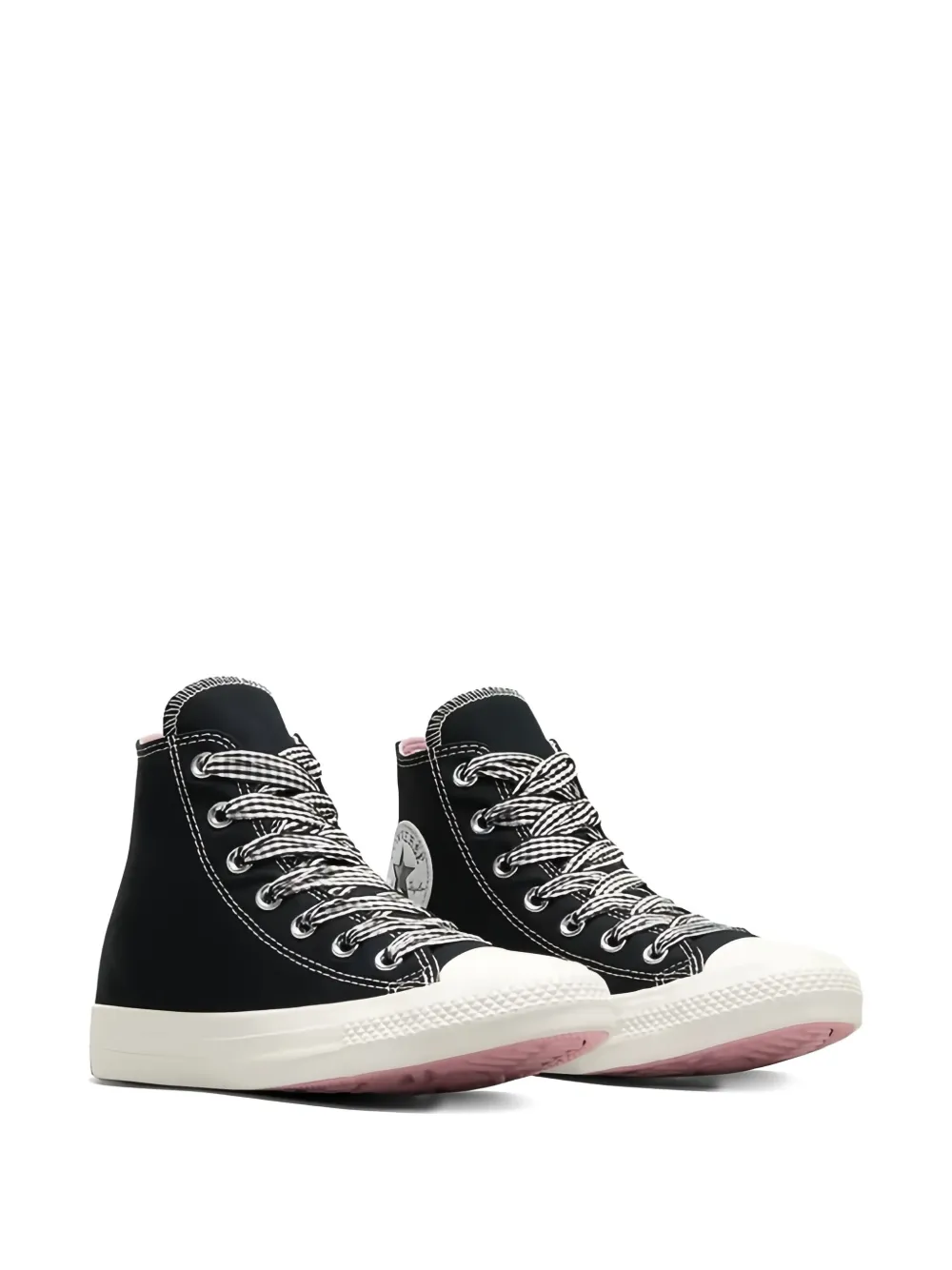 Converse Chuck Taylor All Star High "Gingham Laces" sneakers Zwart