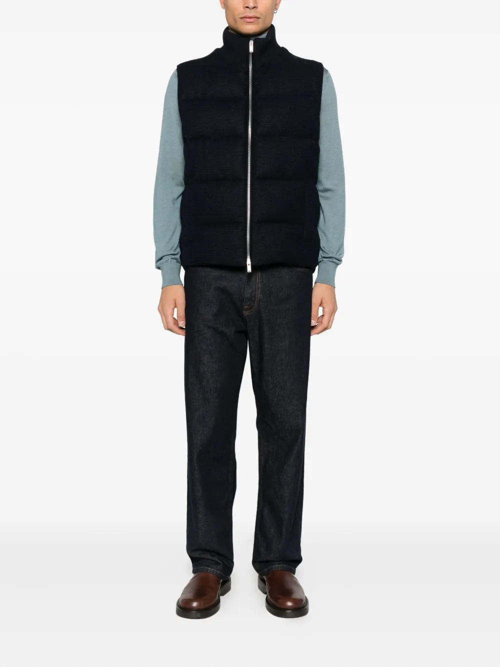 Lardini zip-up padded gilet | Waistcoats & Gilets | Image 2