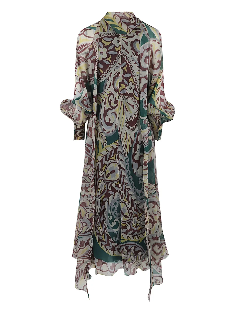 ETRO Zijden jurk met paisley-print - Groen