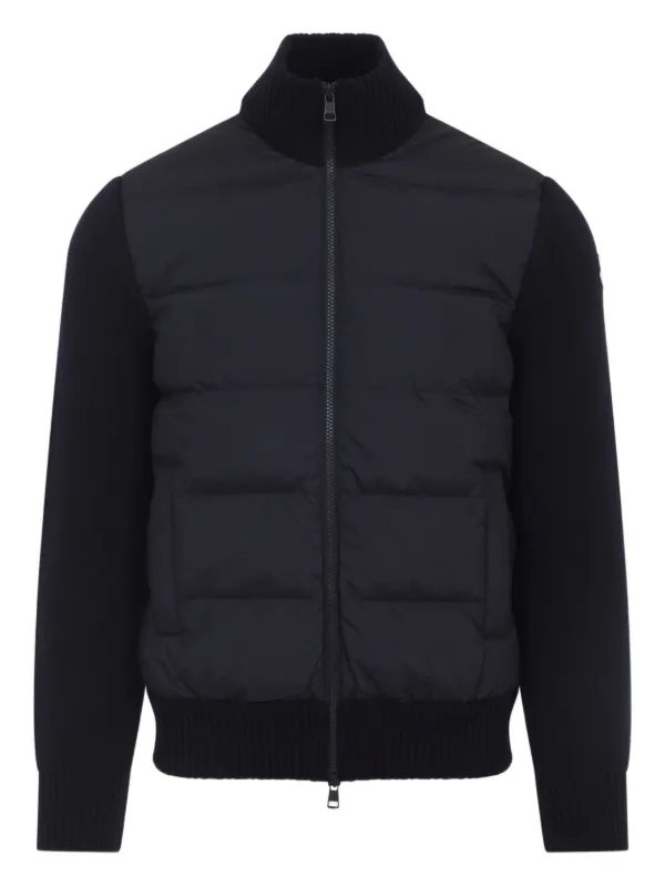 MONCLER　キルティング　ジャケット Moncler キルティングフロント ジャケット | ブルー | FARFETCH JP