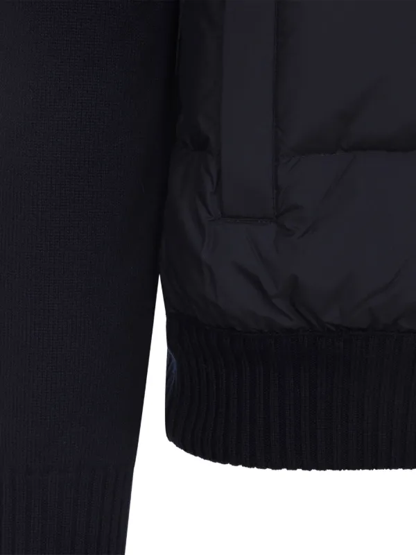 Moncler キルティングフロント ジャケット | ブルー | FARFETCH JP