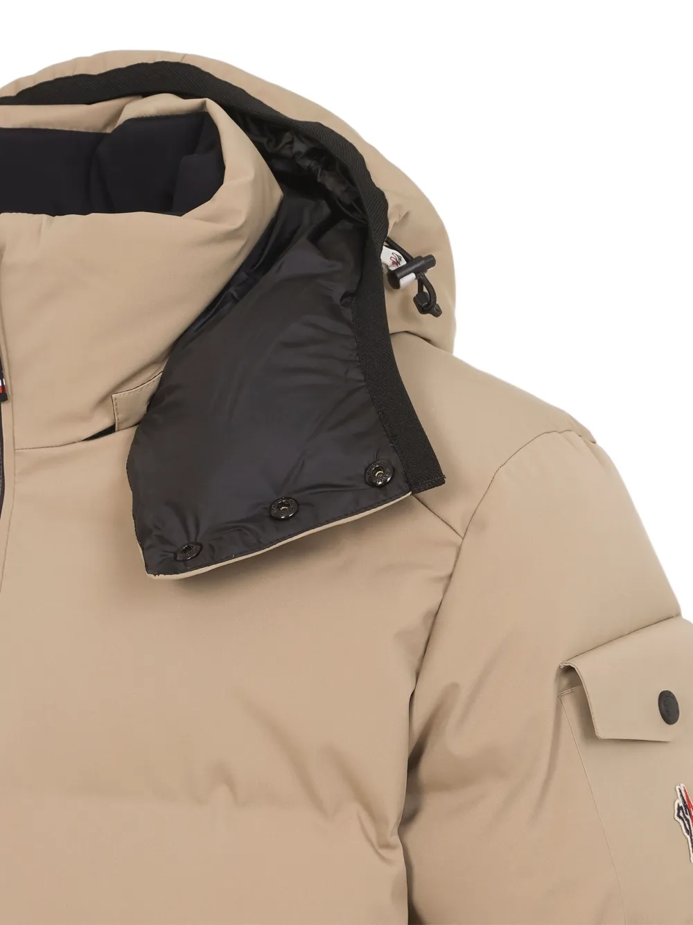 Moncler Grenoble Donsjack met capuchon Beige