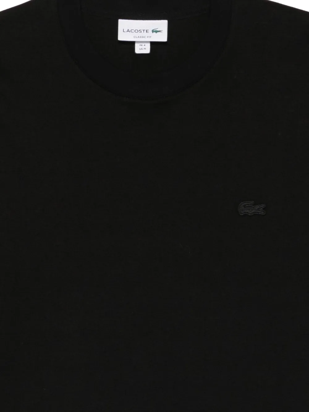 Lacoste T-shirt met geborduurd logo Zwart