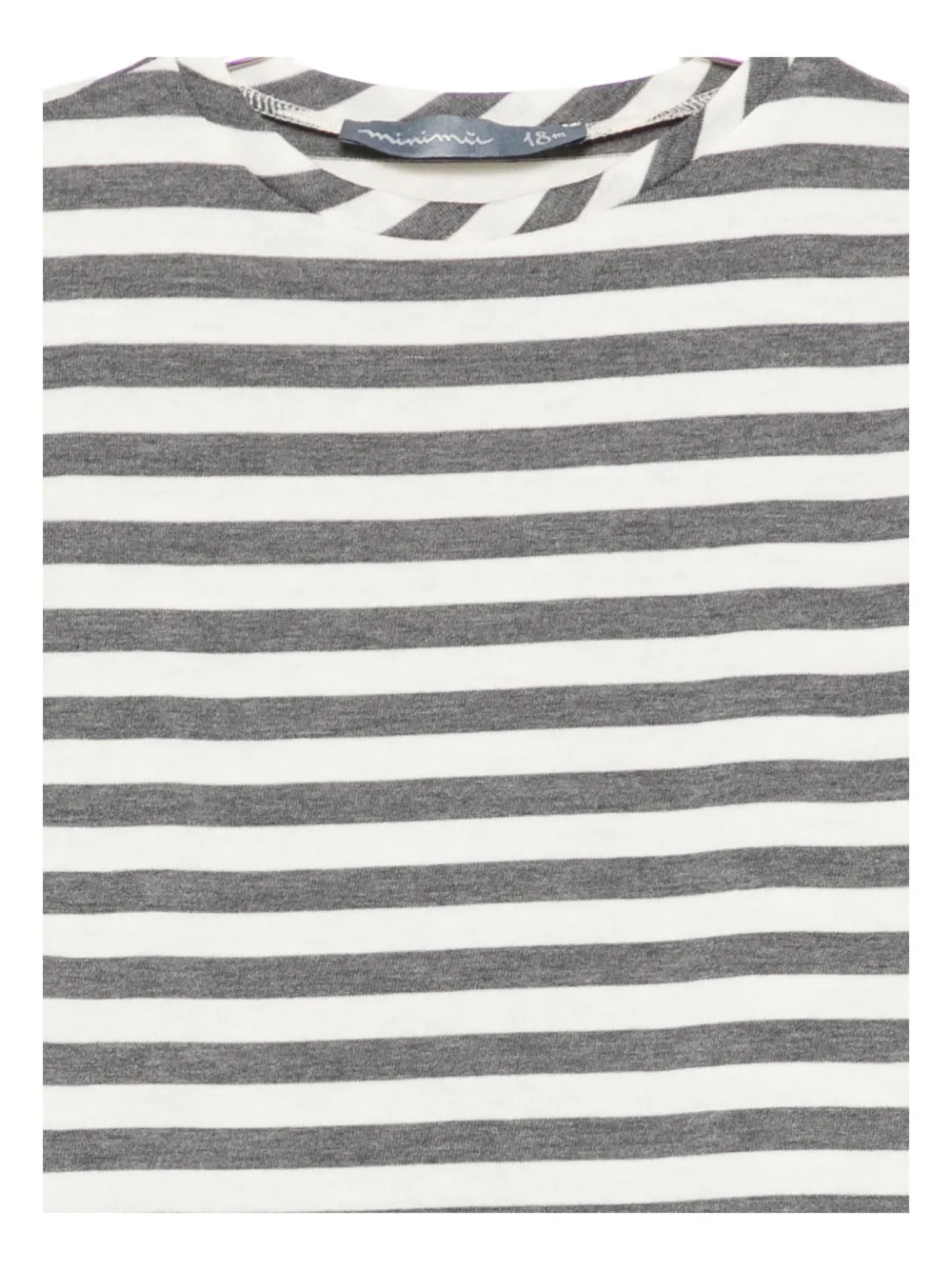 Minimu' Striped Baby Top In Gray