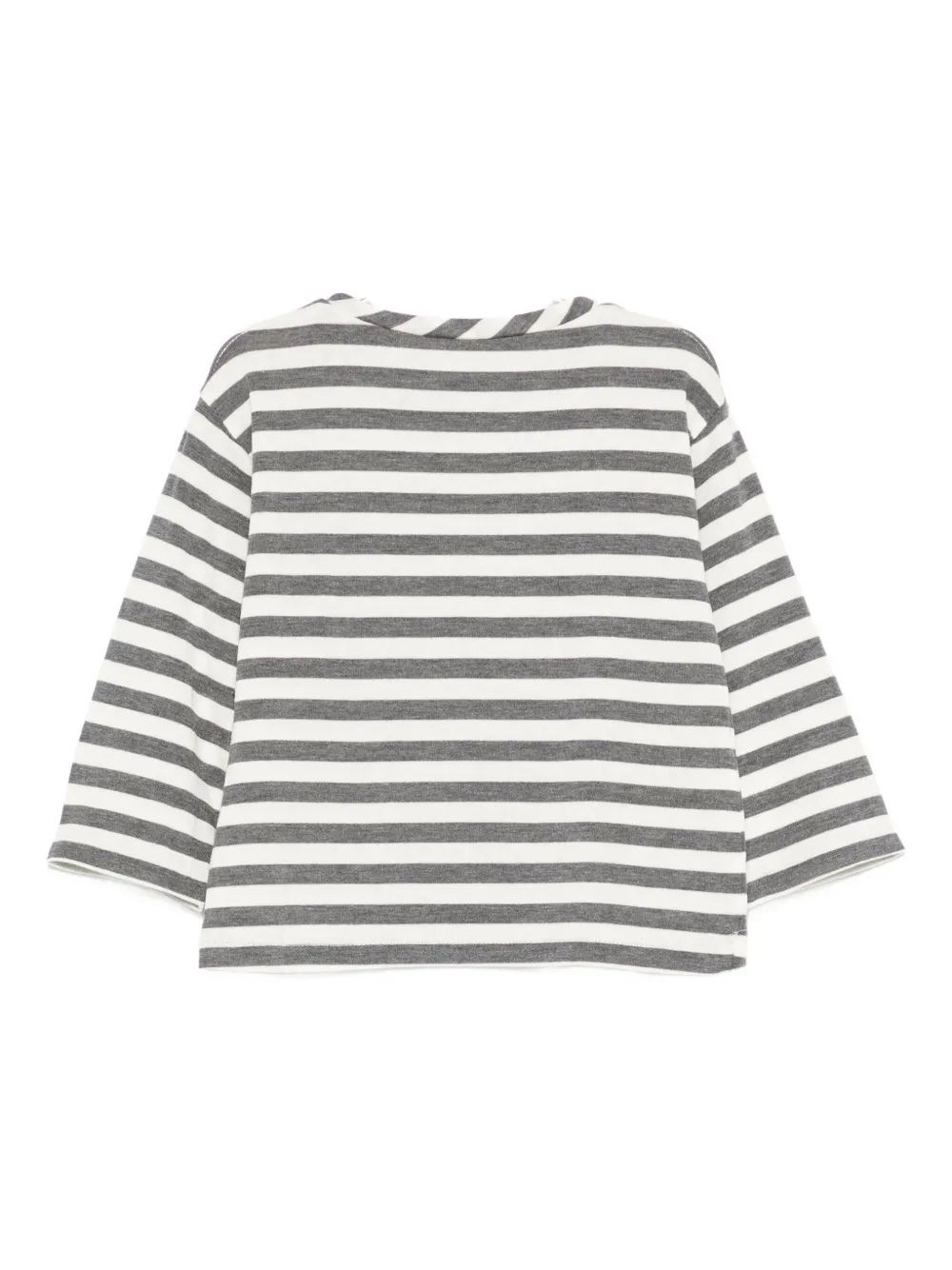 Minimu' Striped Baby Top In Gray