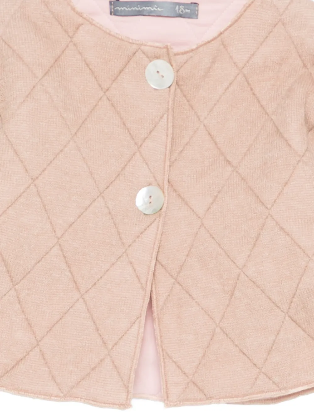 Minimu' Quilted Button Jacket In Brown