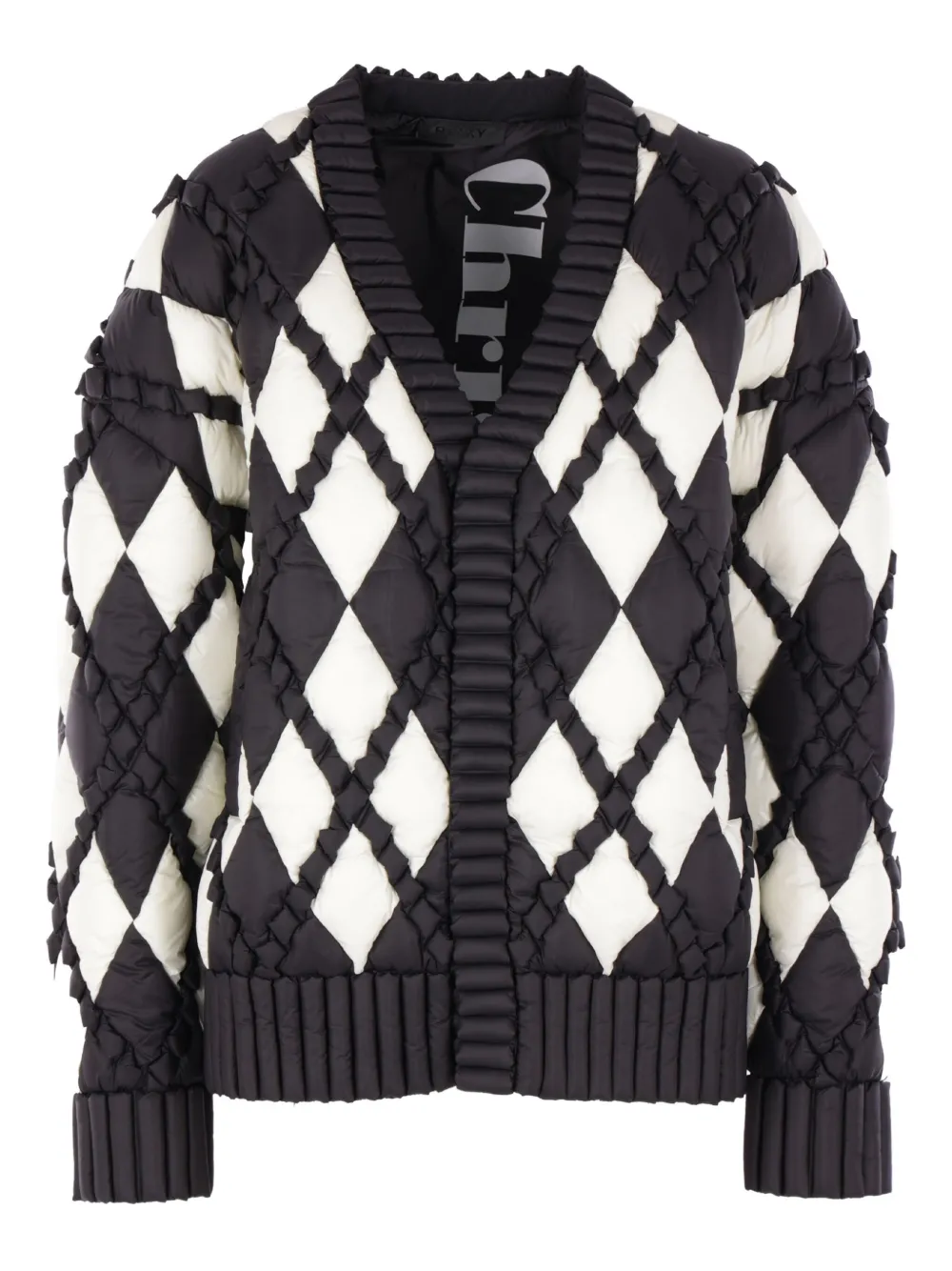 RAXXY checked-pattern down jacket | Black | Image 1