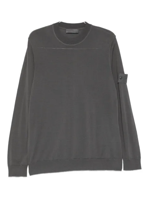 Stone Island suéter con cuello redondo y parche del logo