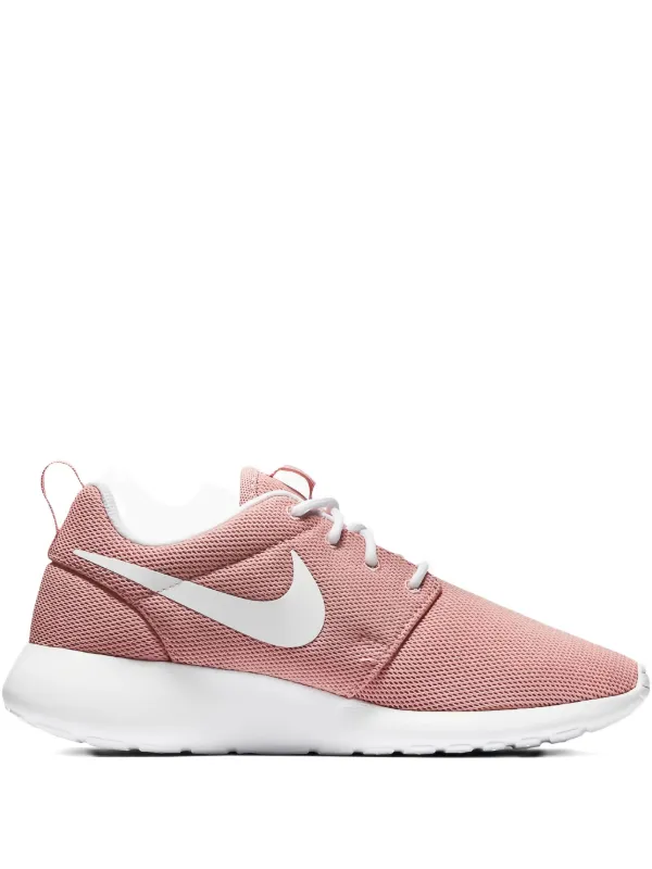 pink and white roshe runs