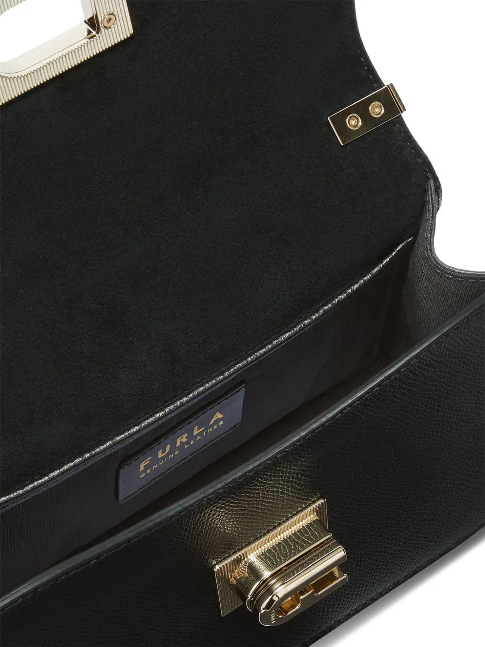 Furla 1927 leren mini-crossbodytas Zwart