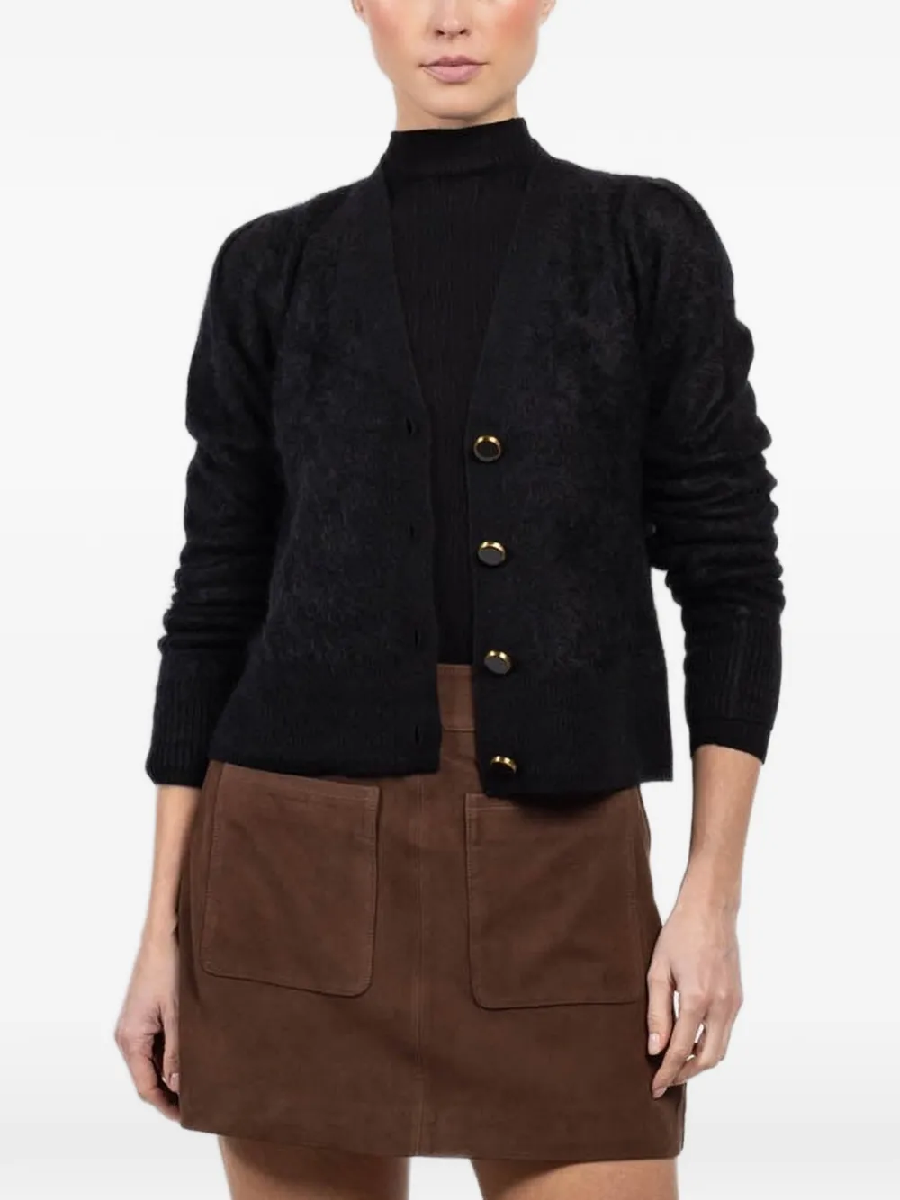 Veronica Beard buttoned V-neck cardigan - Nero