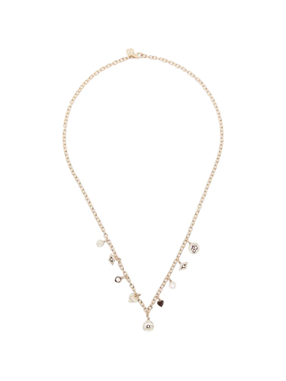 Sydney Evan diamond enamel charm necklace - Oro