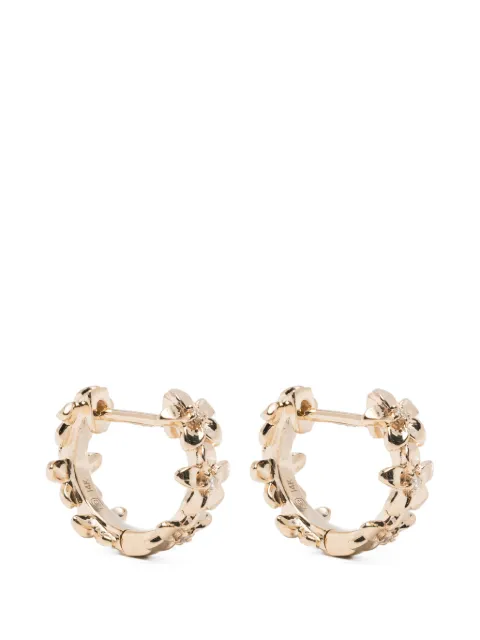 Sydney Evan tiny Plumeria diamond huggie hoops