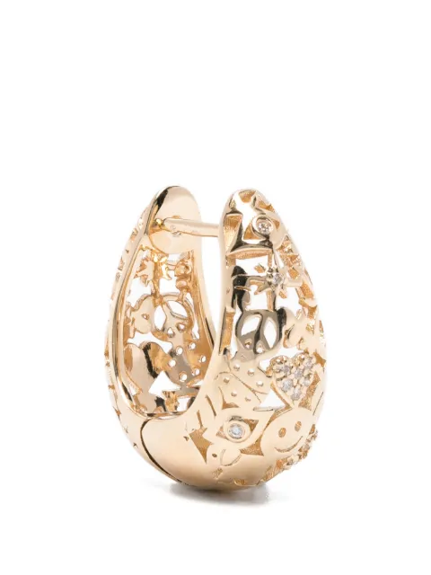 Sydney Evan aretes en oro de 14kt 