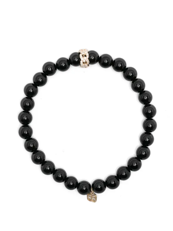 Sydney Evan Diamond and Onyx Bracelet in Black