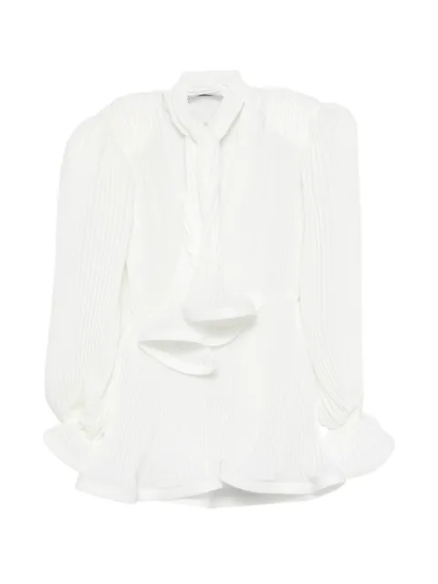 Rowen Rose pleated puffy mini dress