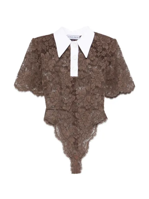 Rowen Rose lace polo shirt bodie 
