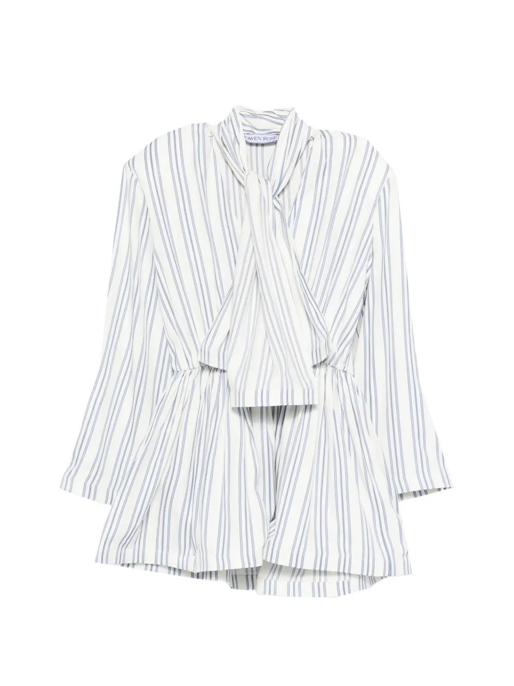 Rowen Rose scarf striped mini dress - Bianco