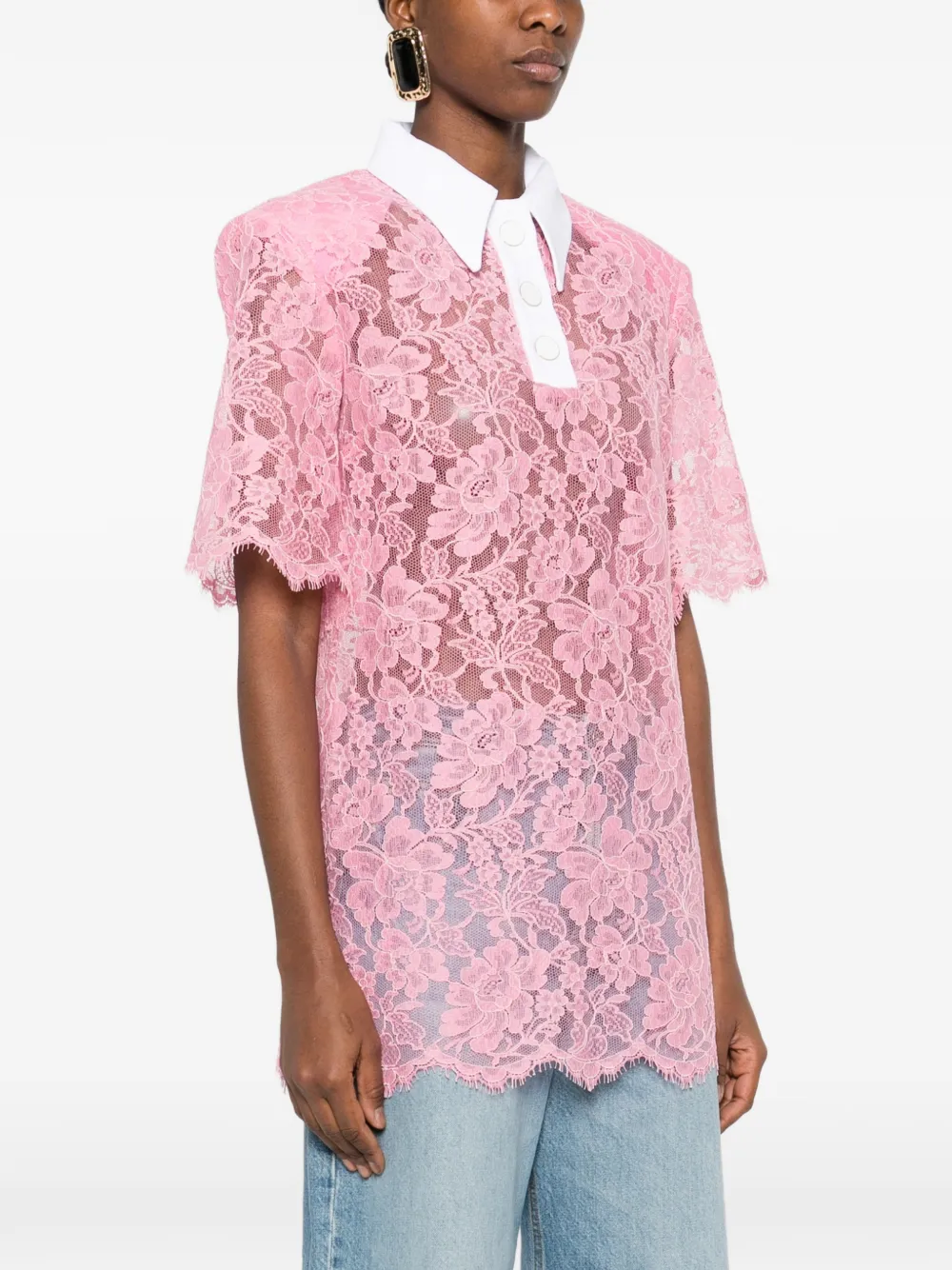 Rowen Rose Kanten polotop Roze