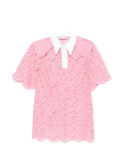Rowen Rose lace polo top