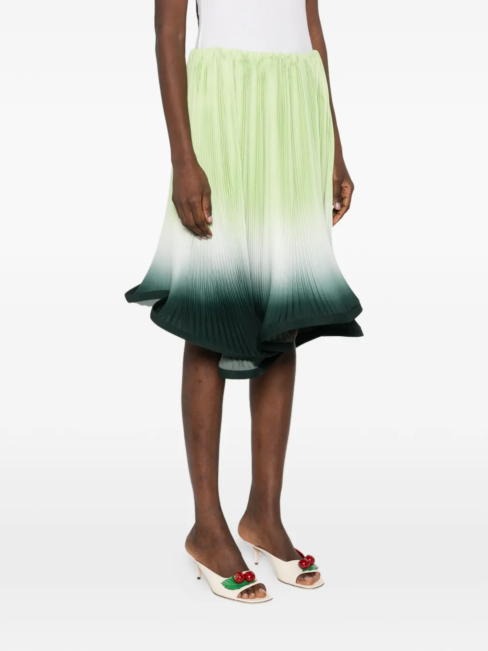 Rowen Rose Midi-rok met kleurverloop Groen