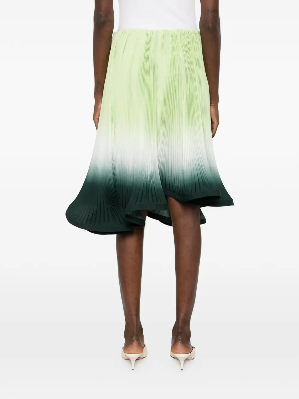 Rowen Rose Midi-rok met kleurverloop Groen