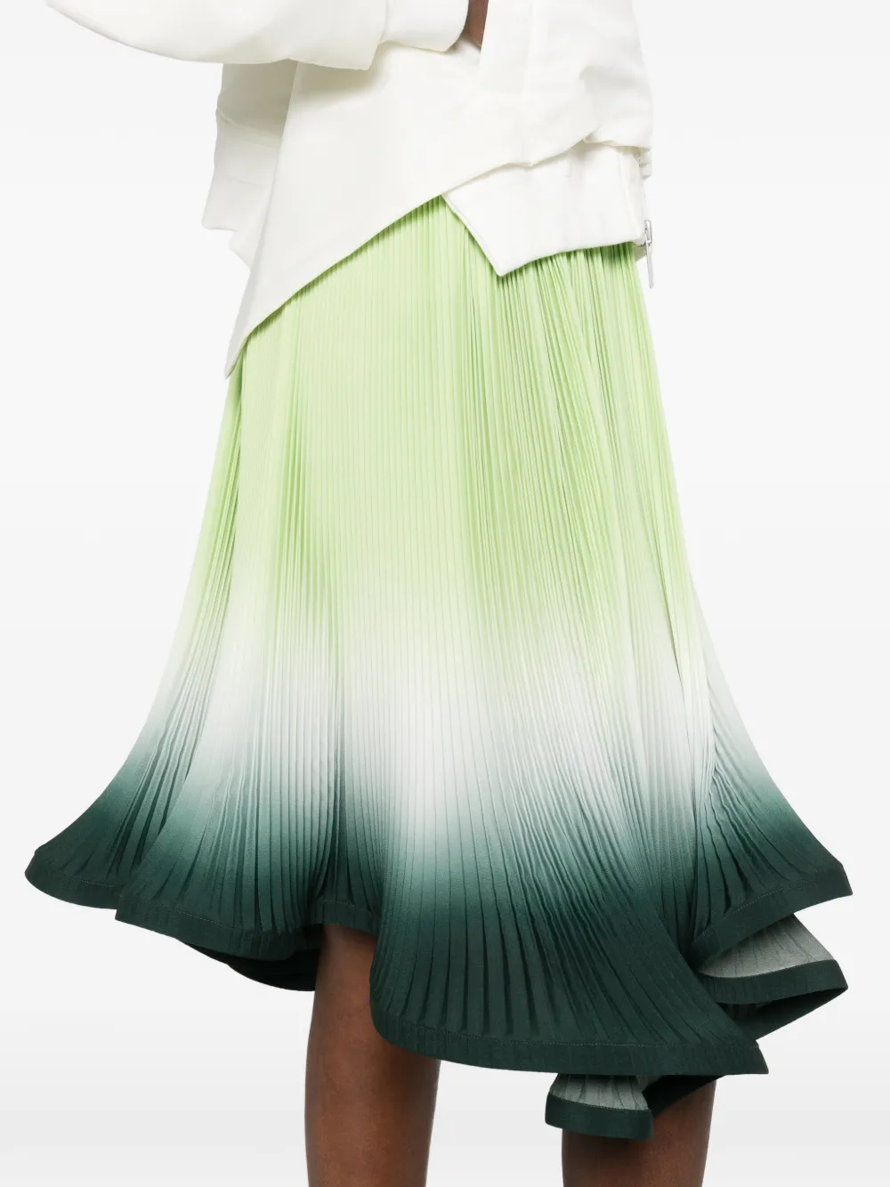 Rowen Rose Midi-rok met kleurverloop Groen