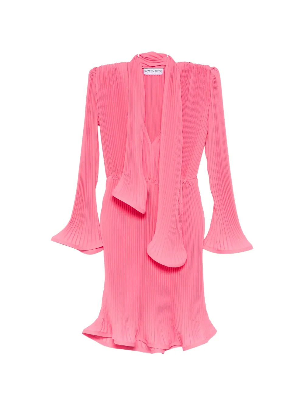 Rowen Rose pleated scarf midi dress - Rosa