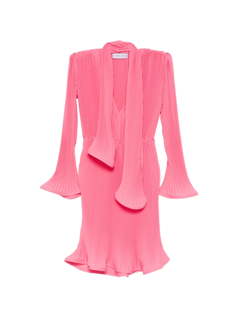 Rowen Rose pleated scarf midi dress - Rosa