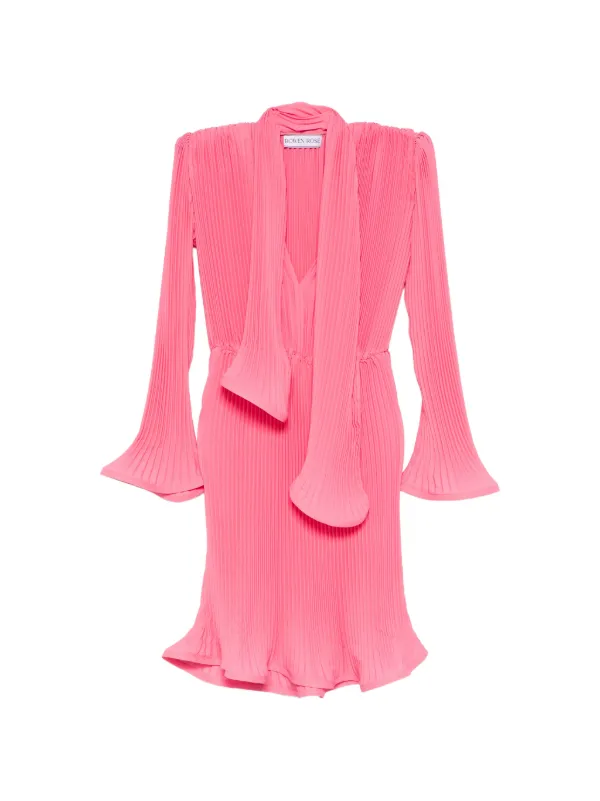 chinese dress ladies Long Bell-Sleeve Pleated Long Formal Dress CD242
