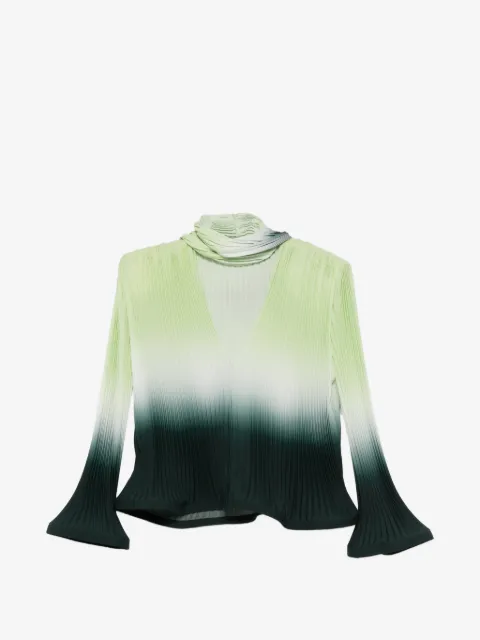 Rowen Rose pleated degradé scarf blouse